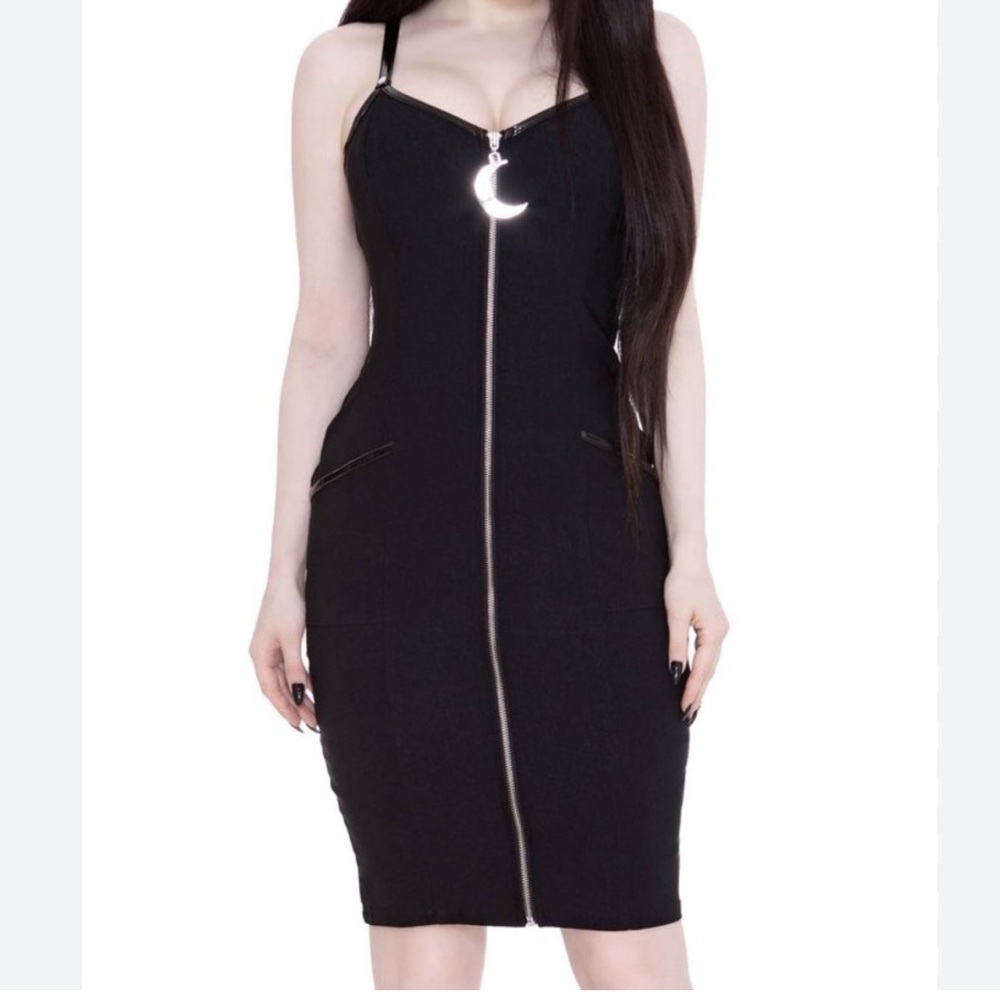 Killstar Darklands Full Zip Crescent Moon Dress